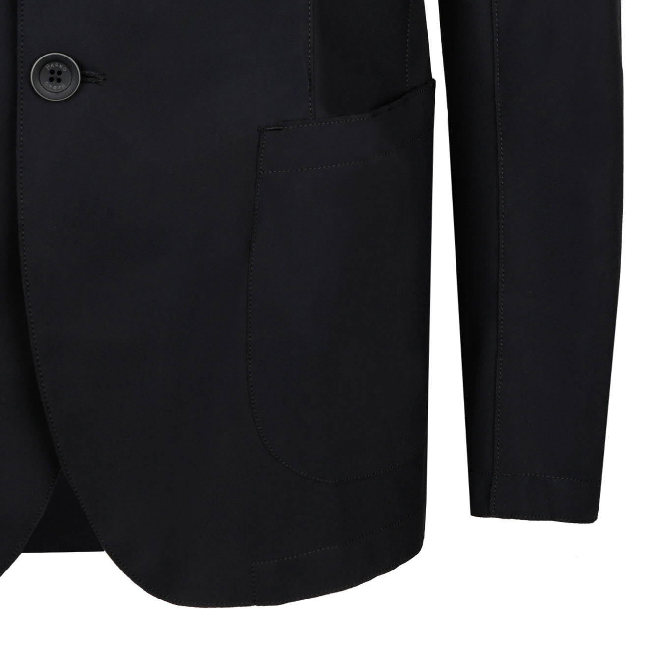 Herno Single-breasted Stretch Blazer In Black