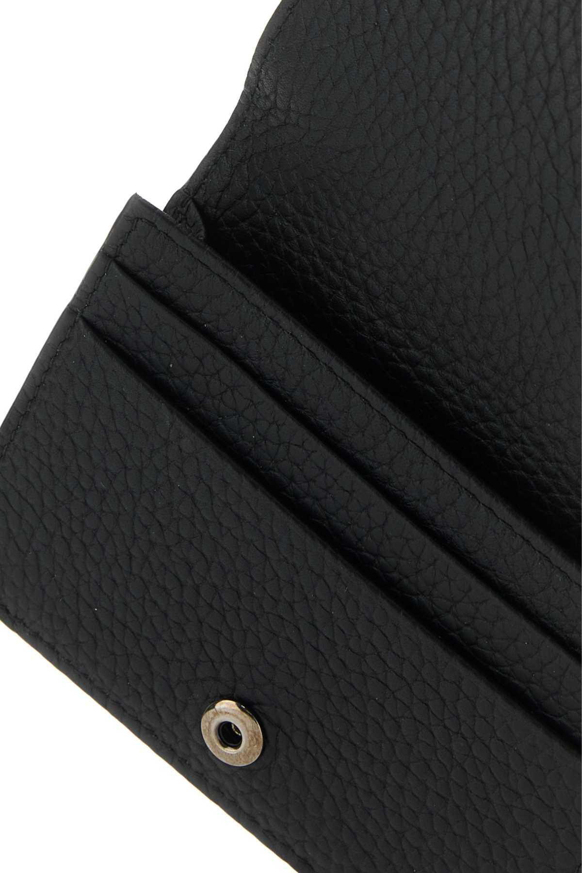 Dolce & Gabbana Dg Logo Leather Wallet In Black