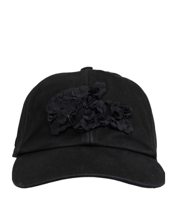 Lacoste X Lemarié Floral-appliqué Cap In Black