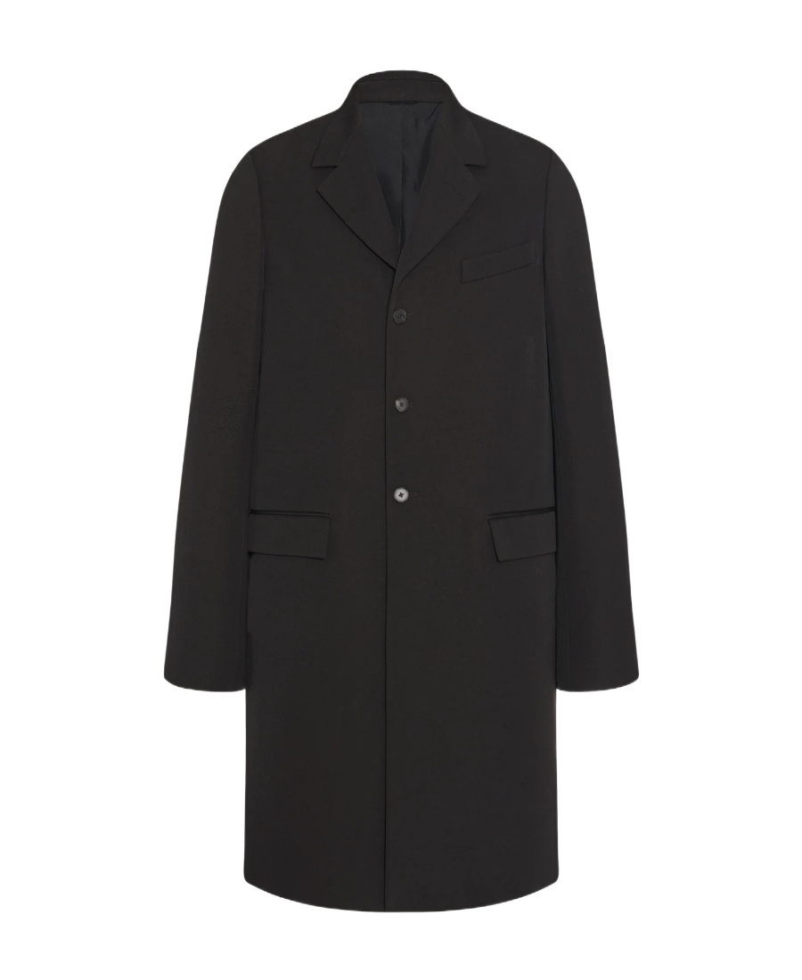 The Row Bernie Woolen Single-breasted Coat In Black