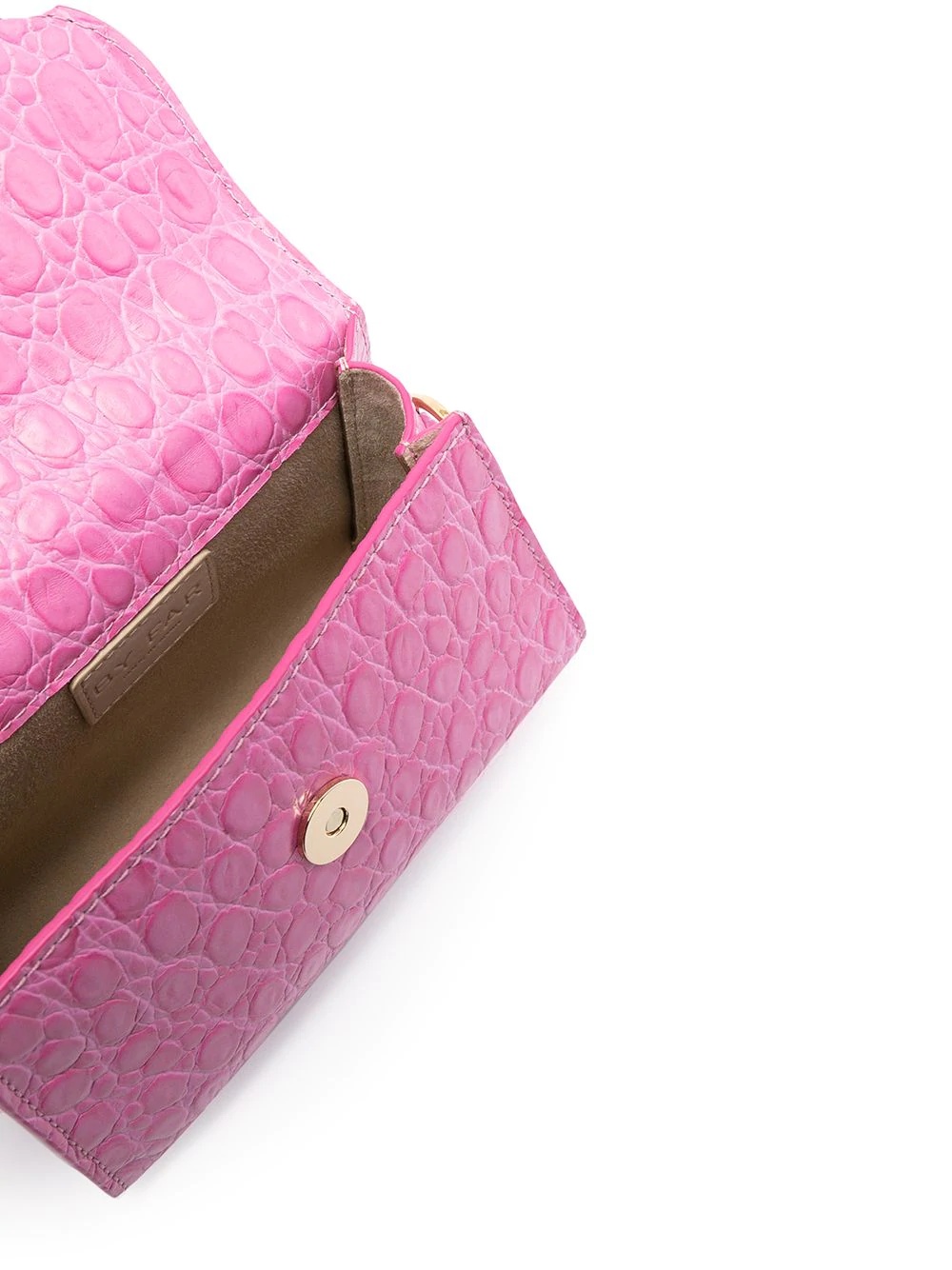 By Far Imitation Crocodile Embossed Mini Handbag In Pink