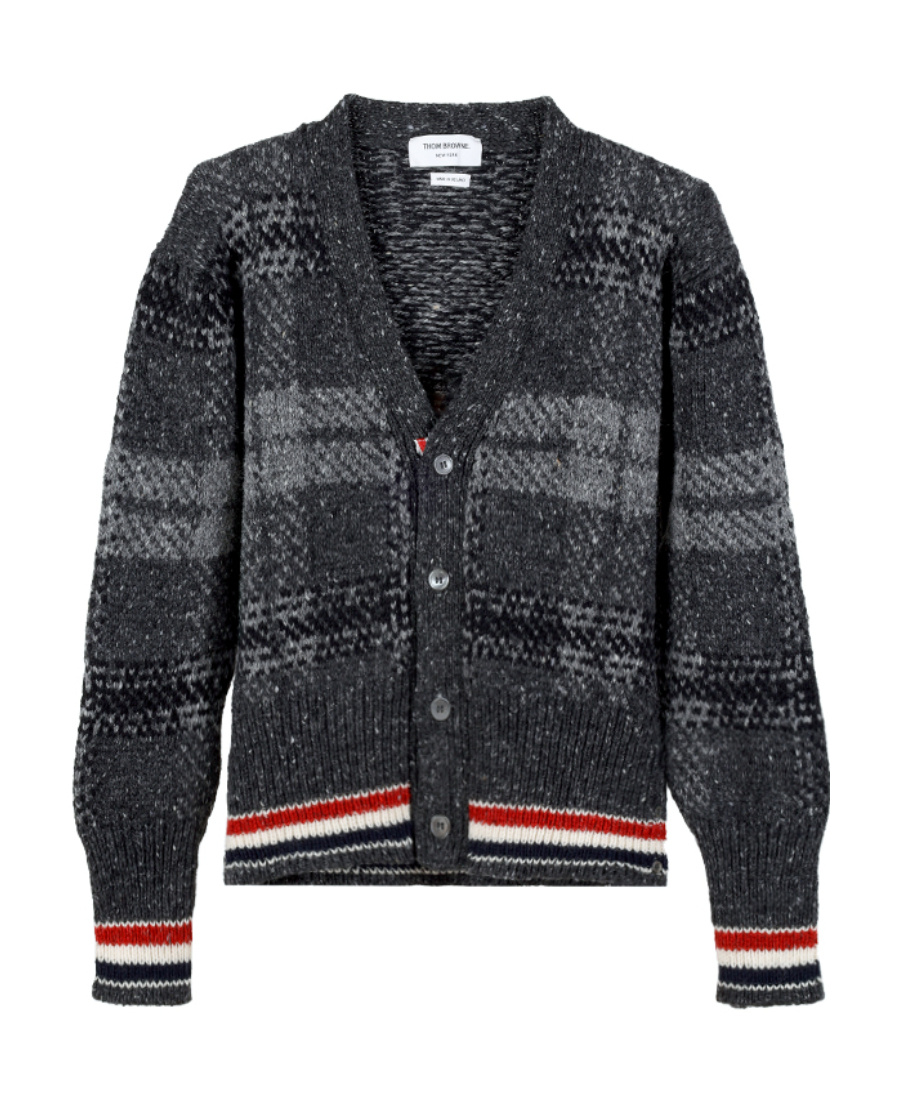 Thom Browne Wool Cardigan In Black