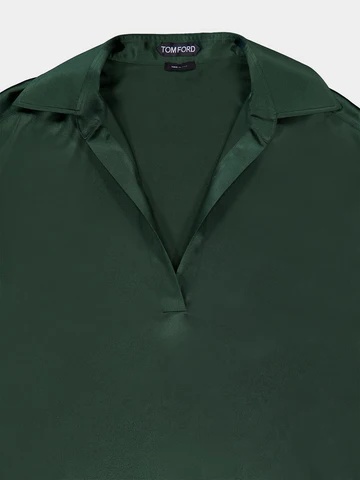 Tom Ford Long-sleeved Blouse In Green