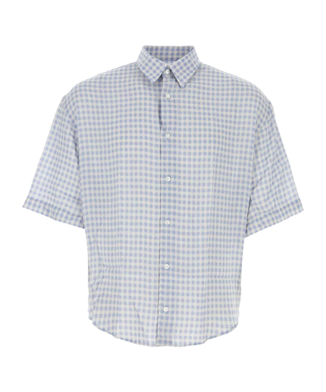 Ami Alexandre Mattiussi Embroidered Viscose Shirt In White