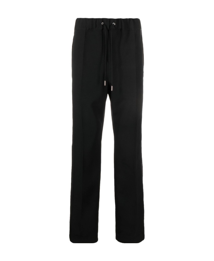Sacai Drawstring Straight-leg Track Pants In Black