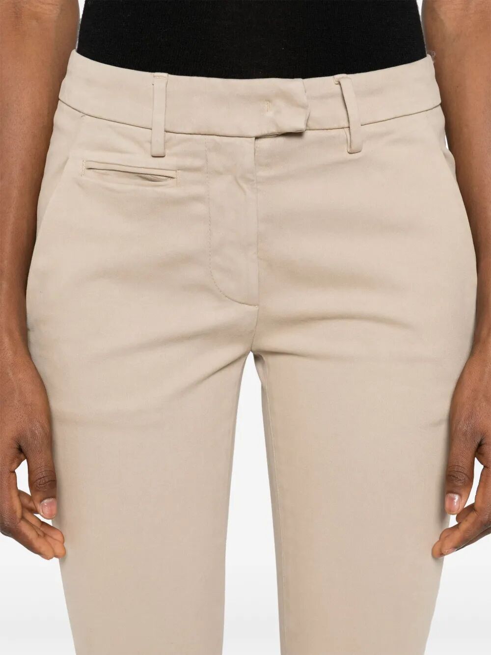 Dondup Cotton Trousers In Neutral