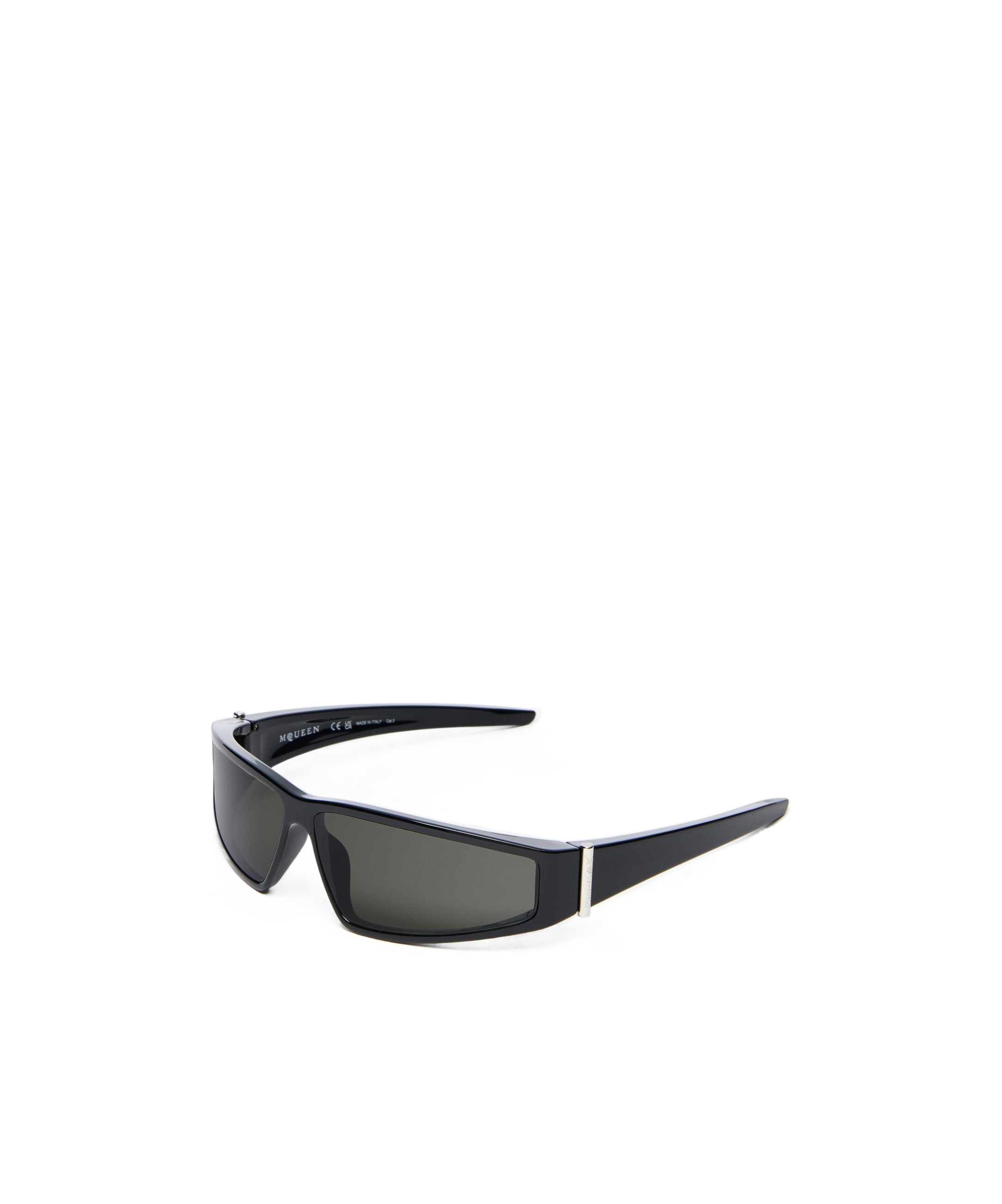 Alexander Mcqueen Geometric Frame Sunglasses In Black