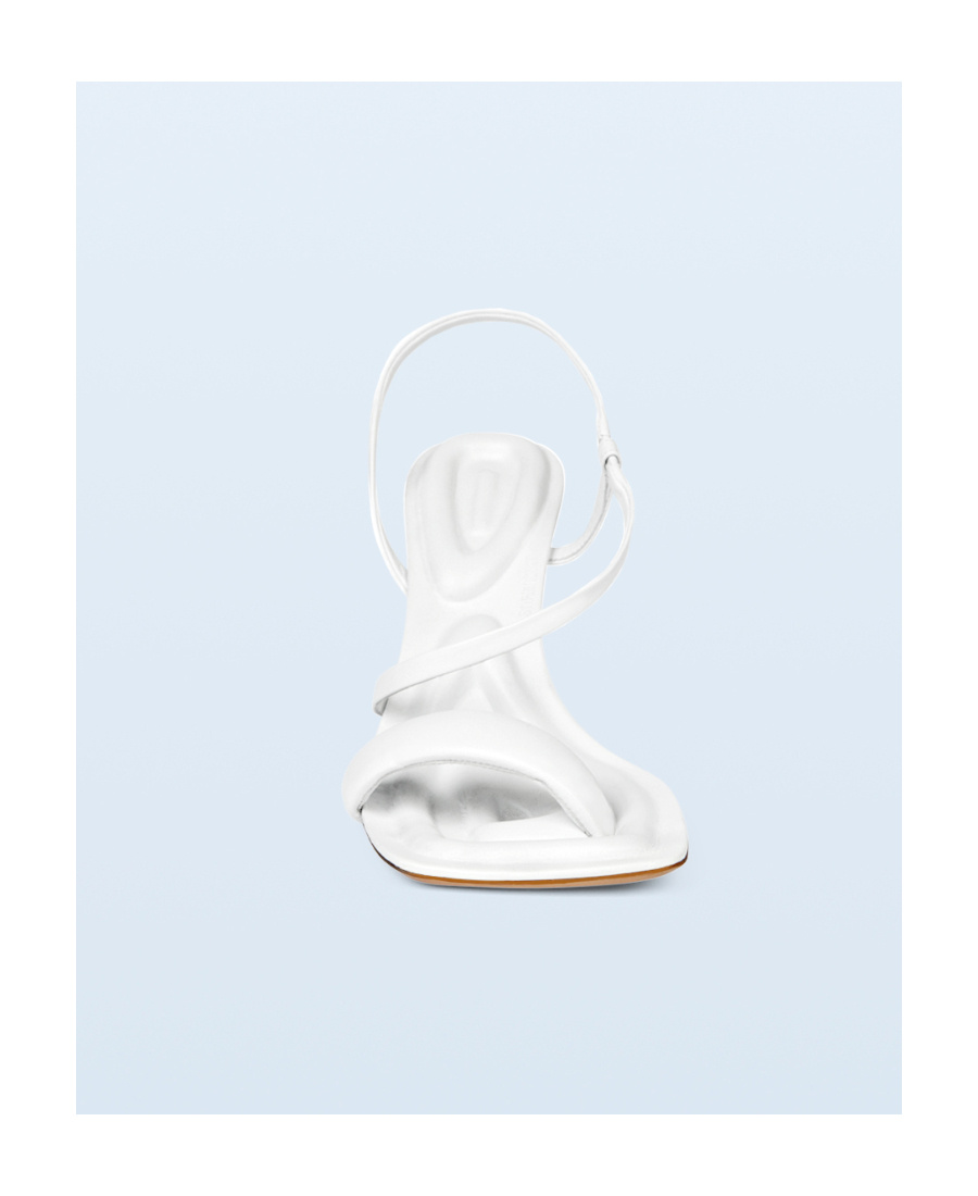 Jacquemus 95mm Slingback Stiletto Sandals In White
