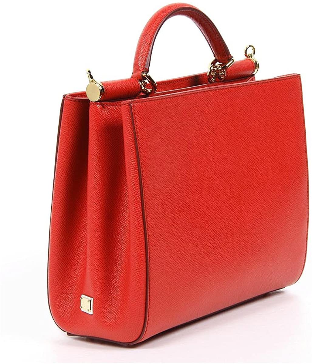 Dolce & Gabbana Logo Details Handbag In Red