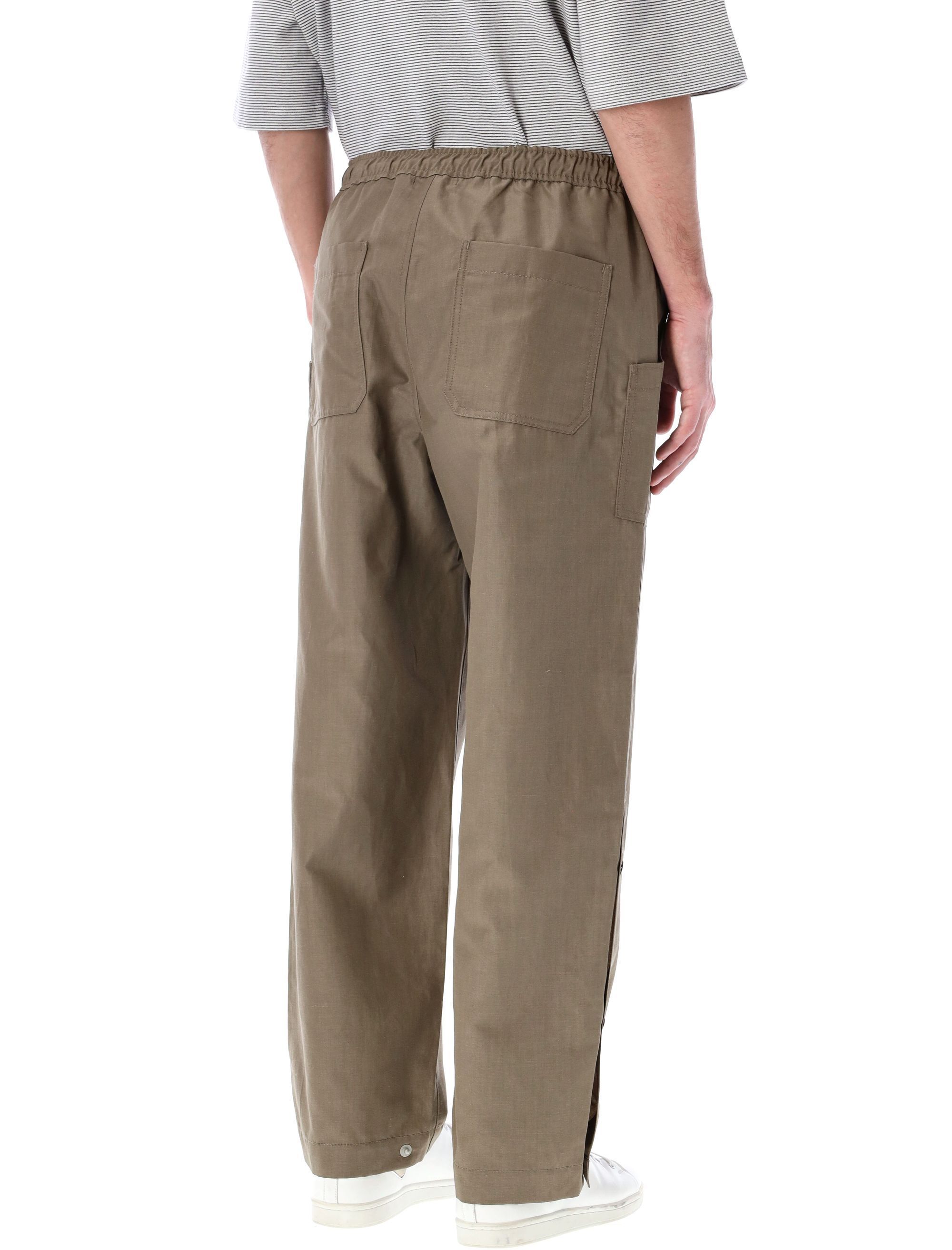 Comme Des Garçons Relaxed-fit Buttoned Pants With Side Detailing