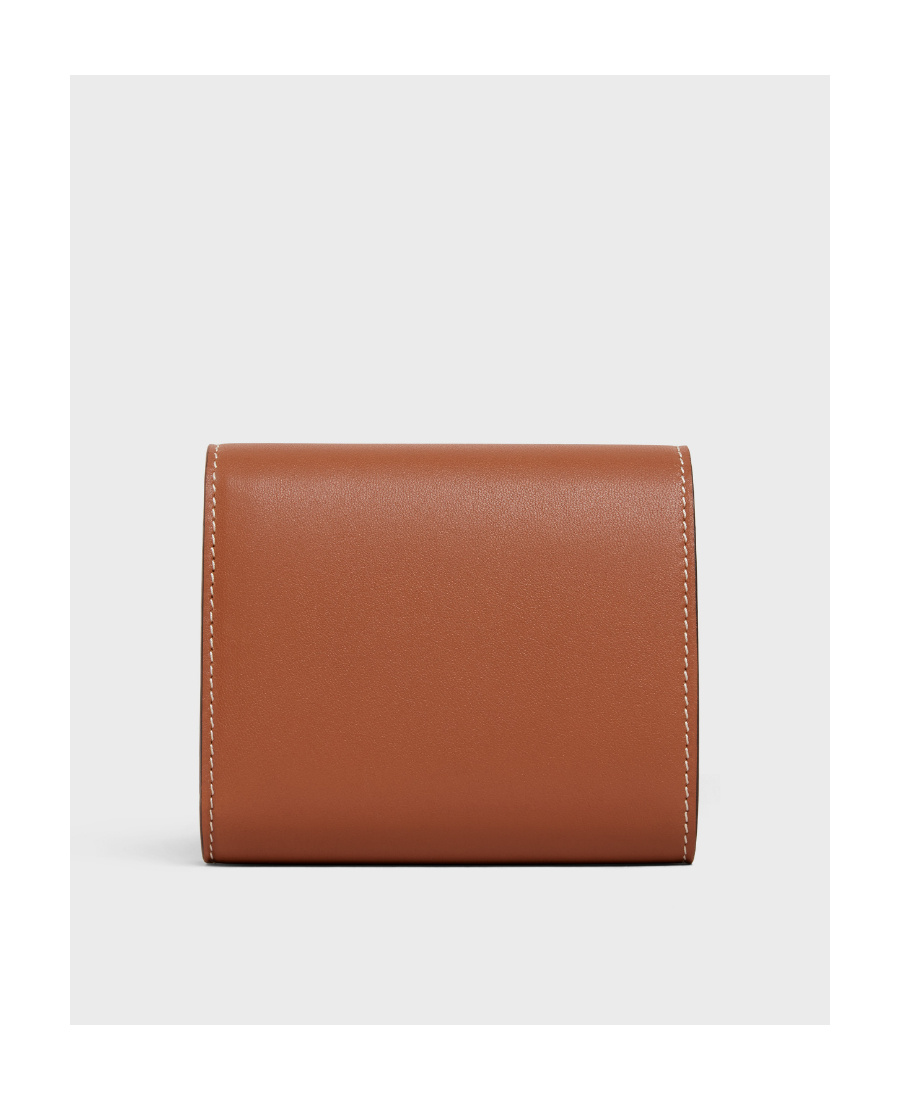 CELINE LOGO-PLAQUE LEATHER PURSE 