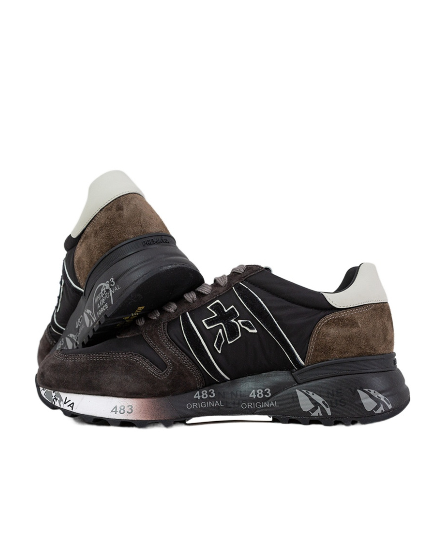 Premiata Strap-up Casual Sneakers In Black