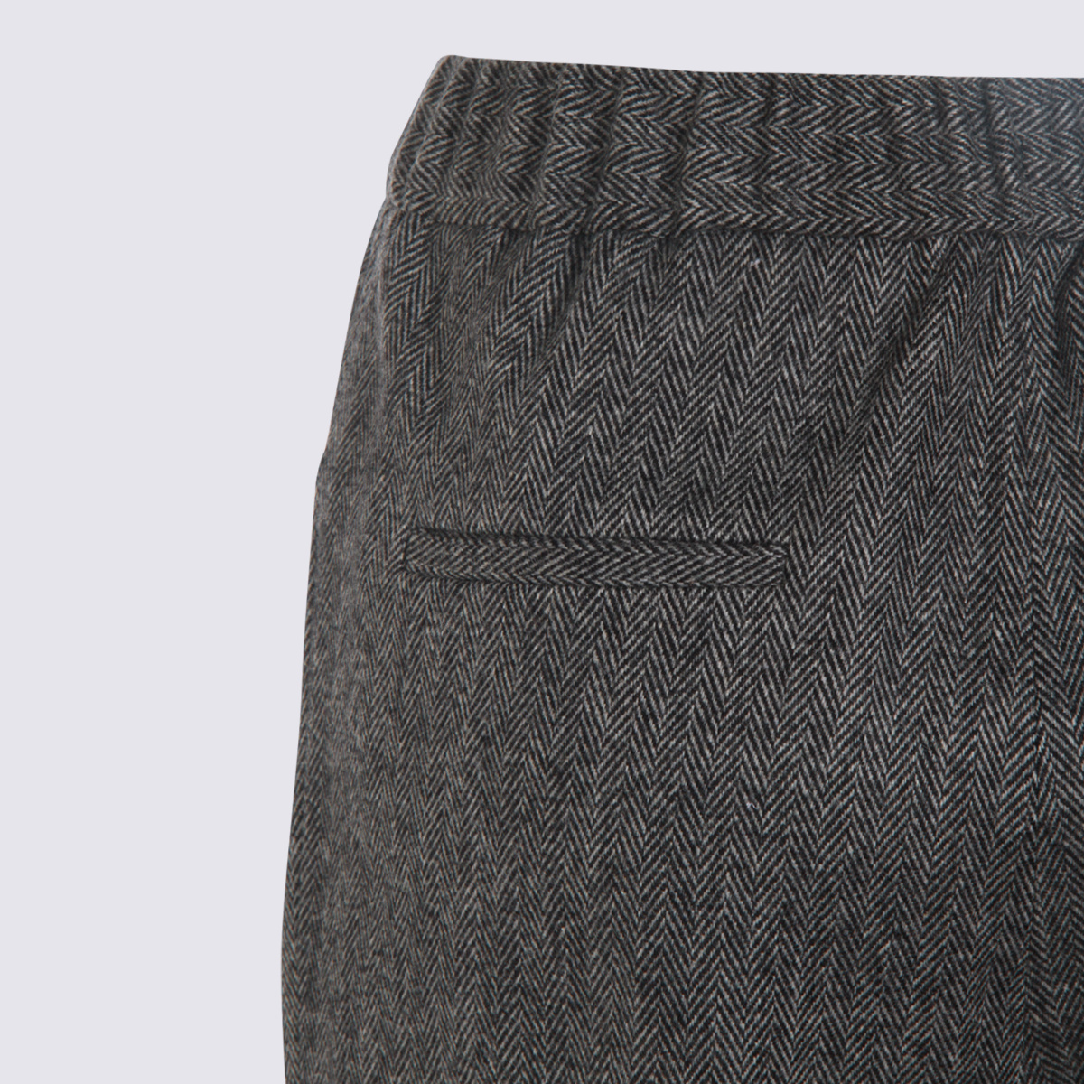 Antonelli Elastic Waist Casual Pants In Black