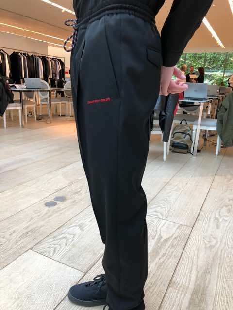 Dior Dark Blue Drawstring Sweatpants In Black