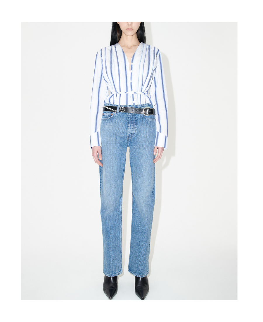 Our Legacy Women S Treble Cut Jeans Deadline Wash In Blue