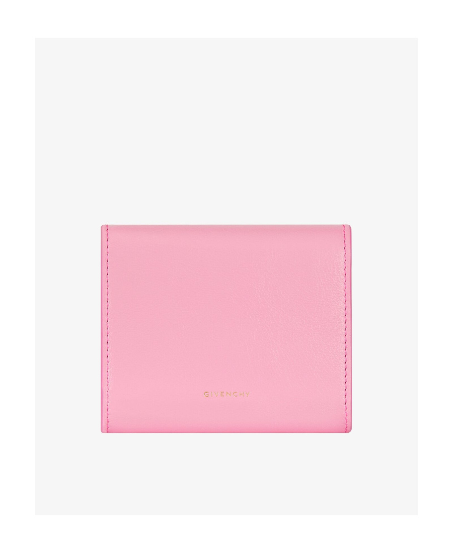 Givenchy 4g-plaque Leather Wallet In Pink