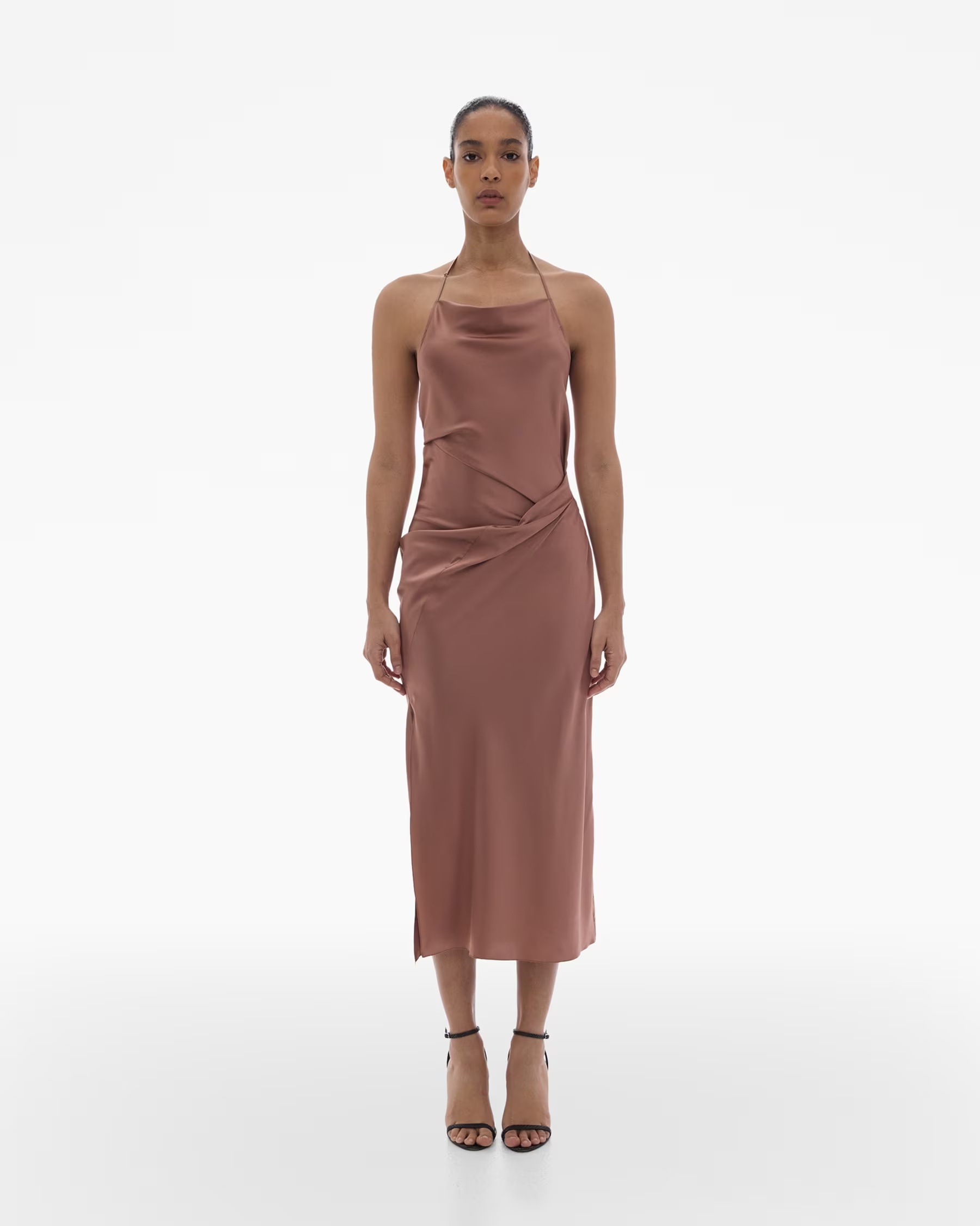 Helmut Lang A Neckline Dress In Red