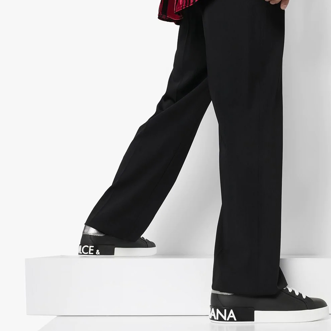 Shop Dolce & Gabbana Classic Portofino Sneakers In Black