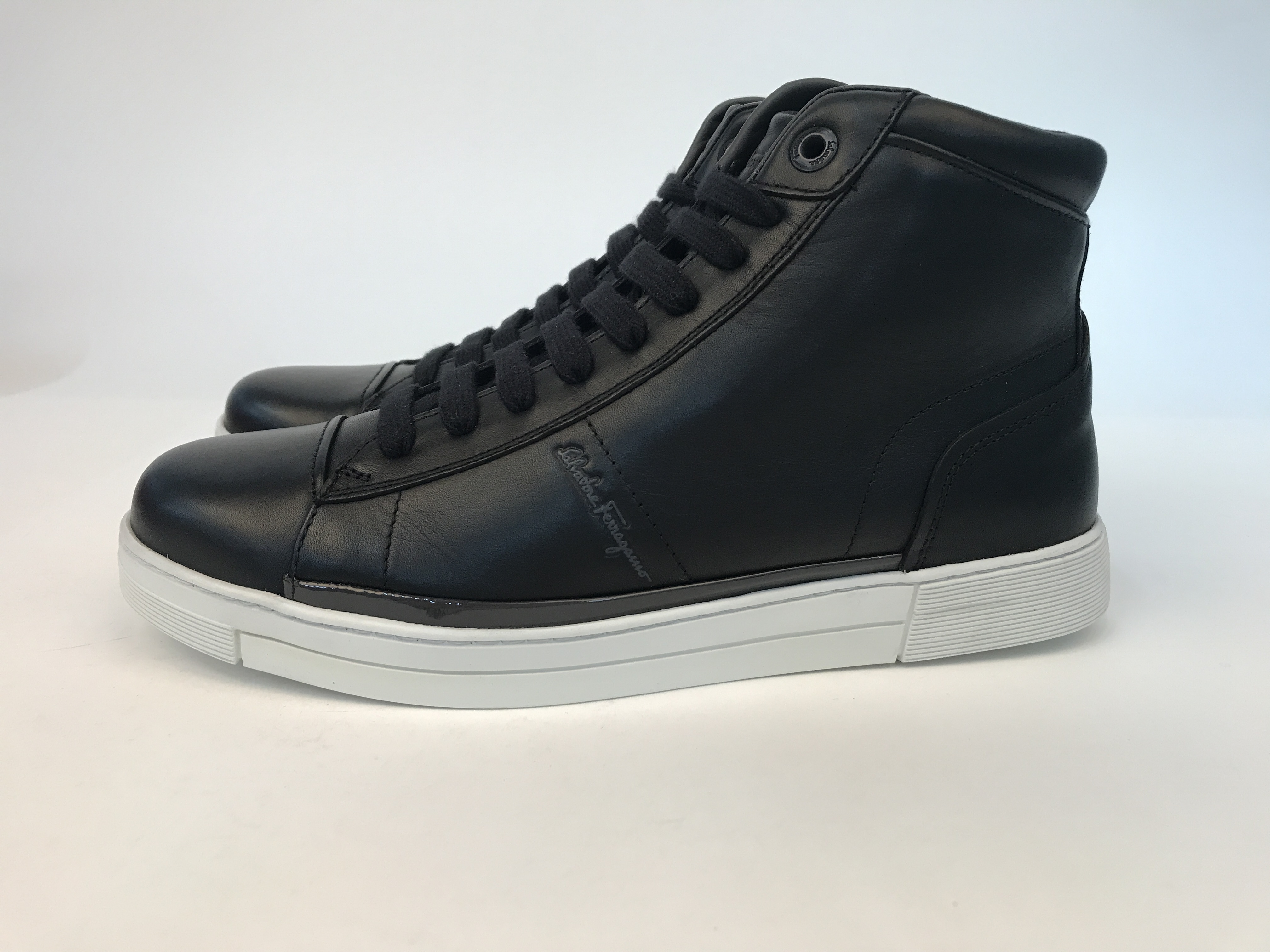 Ferragamo High-top Leisure Sneakers In Black