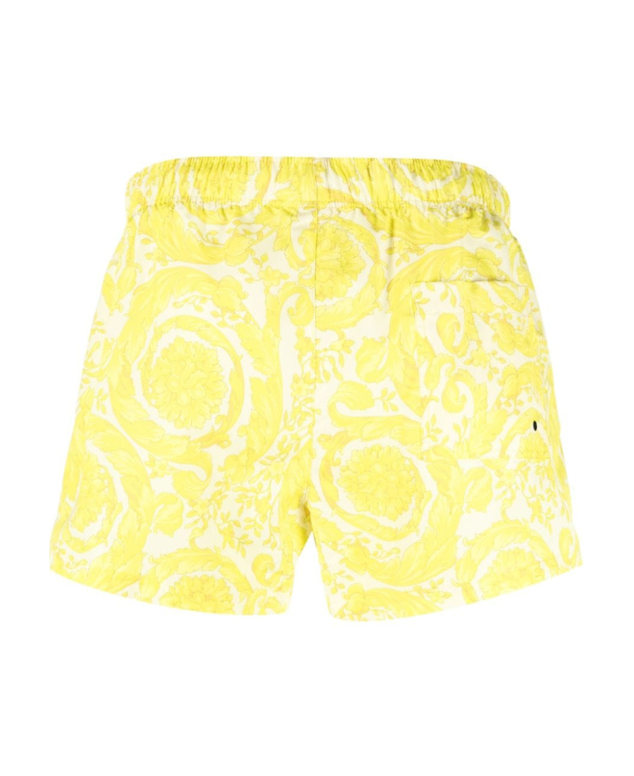 Versace Yellow Barocco Bath Towel In Yellow