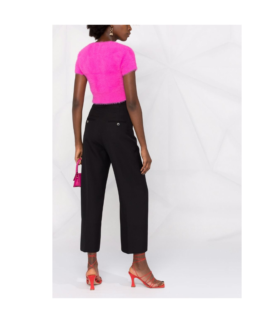 Jacquemus Le Pantalon Santon Cropped Trousers In Black
