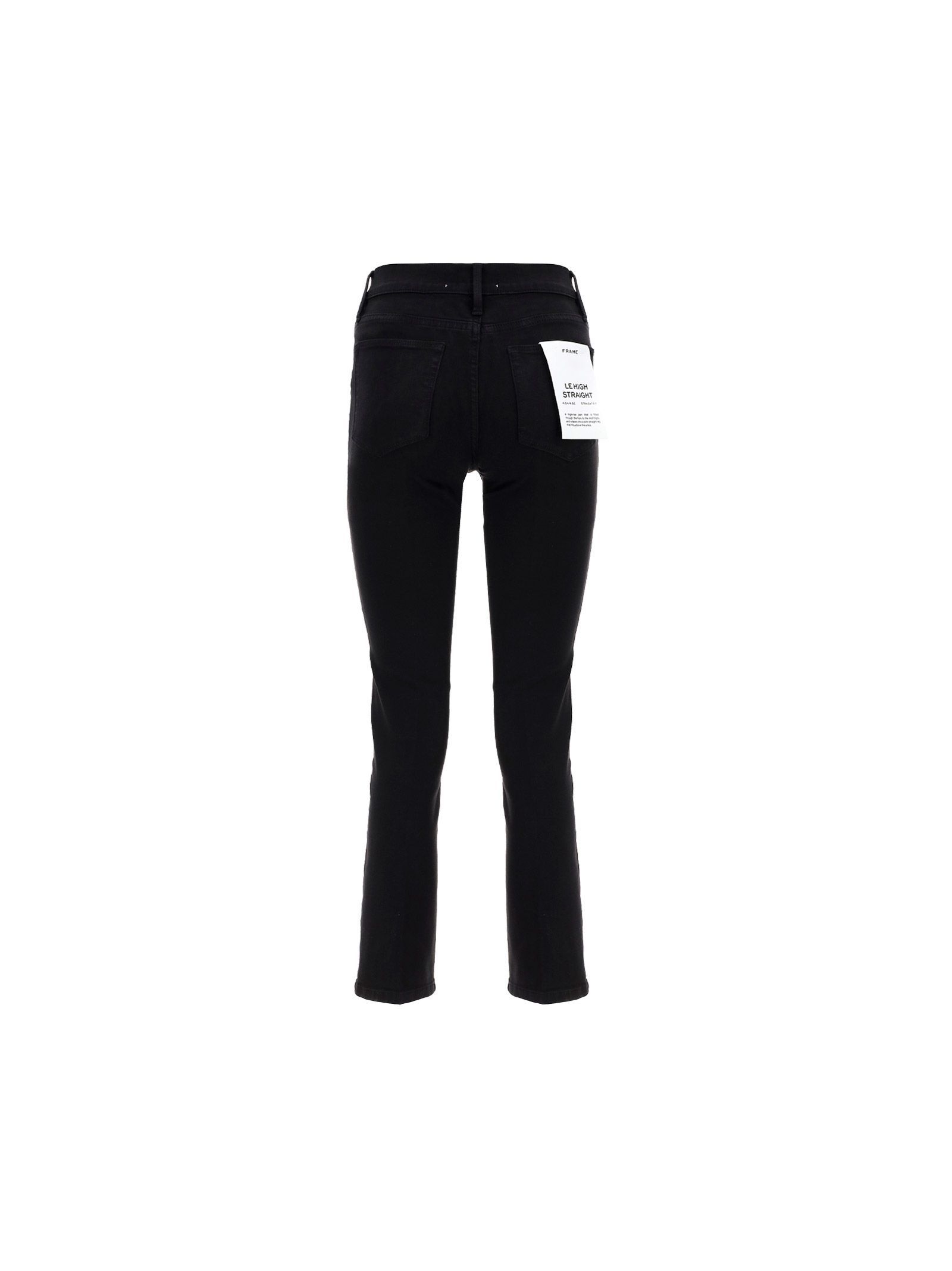 Frame Le High Straight Cropped High-rise Straight-leg Jeans In Black