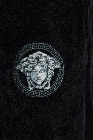 Versace Medusa-embroidered Track Pants In Black