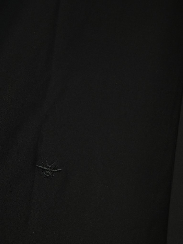 Dior Bee Embroidered Short-sleeved Shirt In Black
