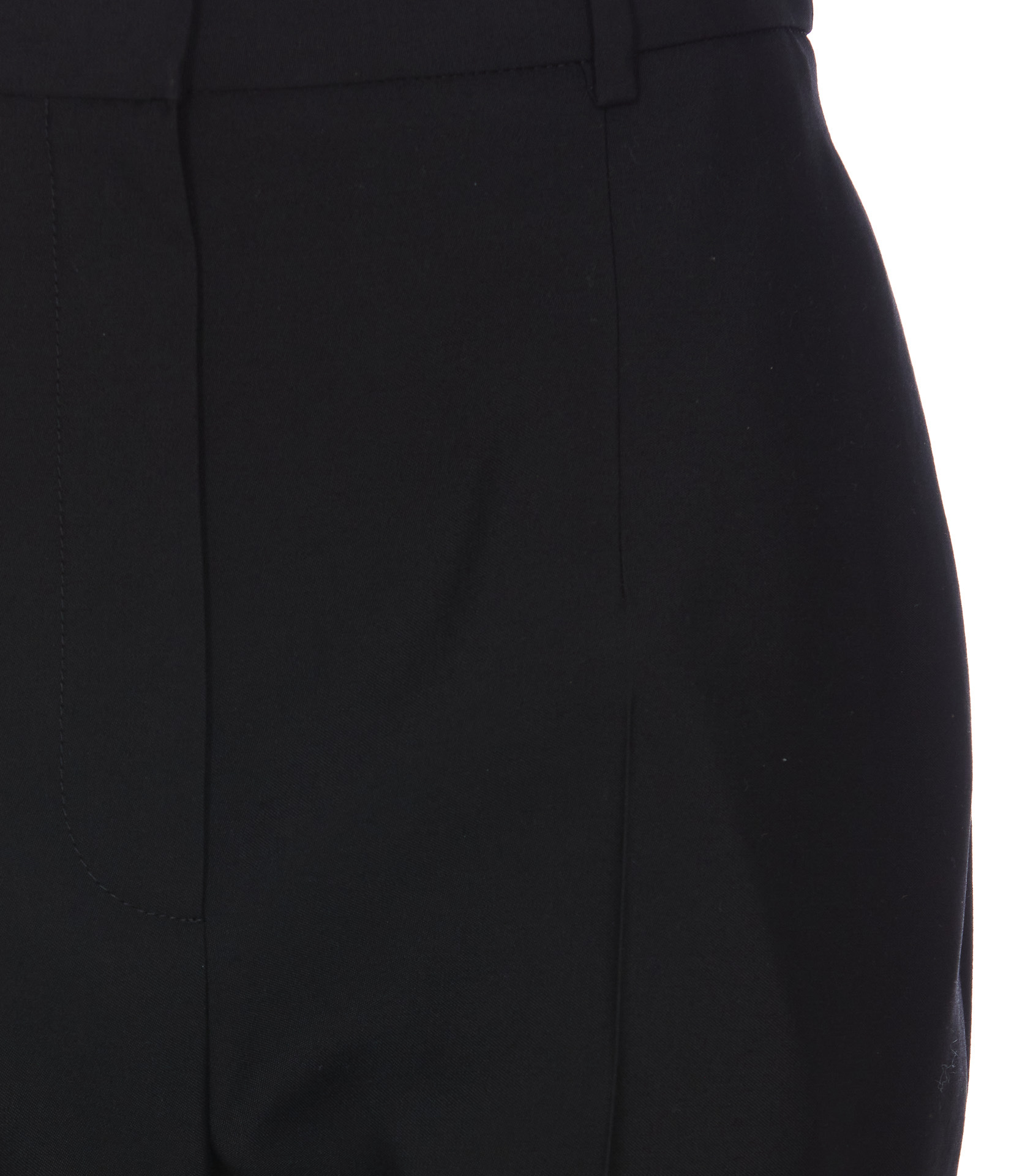 Alexander Mcqueen Cropped Wool Trousers In Black
