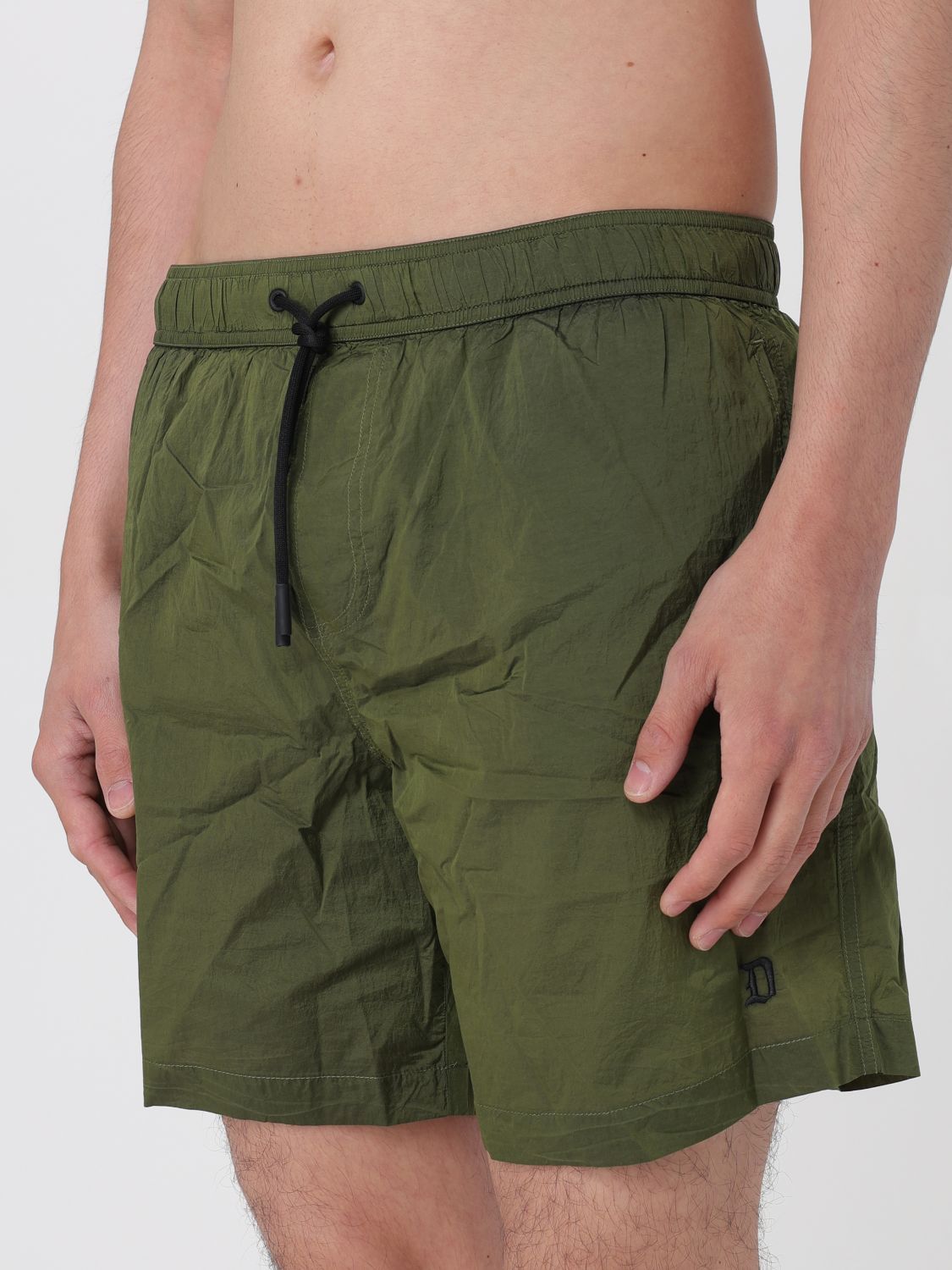 Dondup Drawstring Waist Swim Shorts In Green
