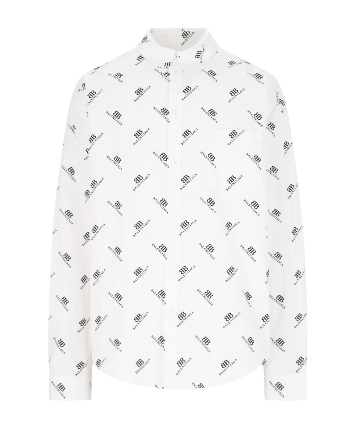 Balenciaga Logo Shirt In White