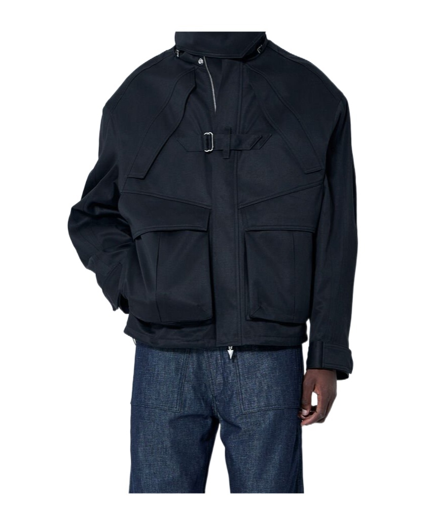 Mugler Men Heavy-duty Cotton Jacket In Black
