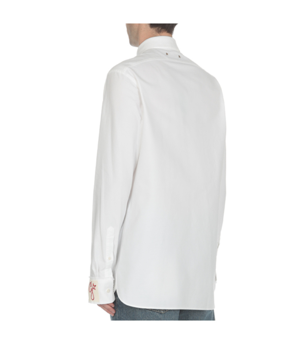 Golden Goose Button-up Oxford Shirt In White