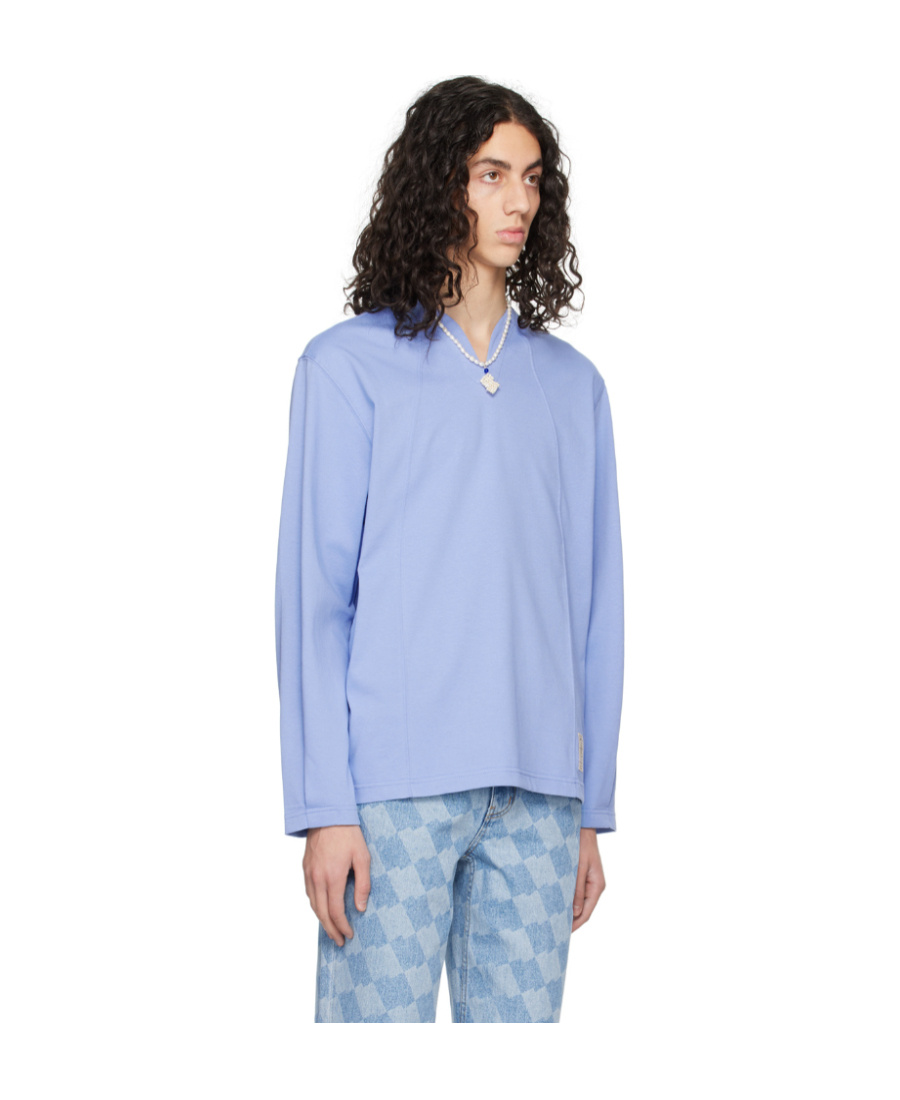 Ader Error Maze Long-sleeved T-shirt In Blue