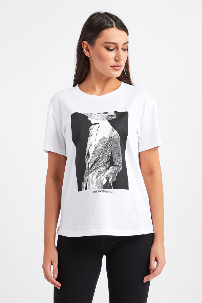 EMPORIO ARMANI ROUND-NECKED LOGO T-SHIRT 