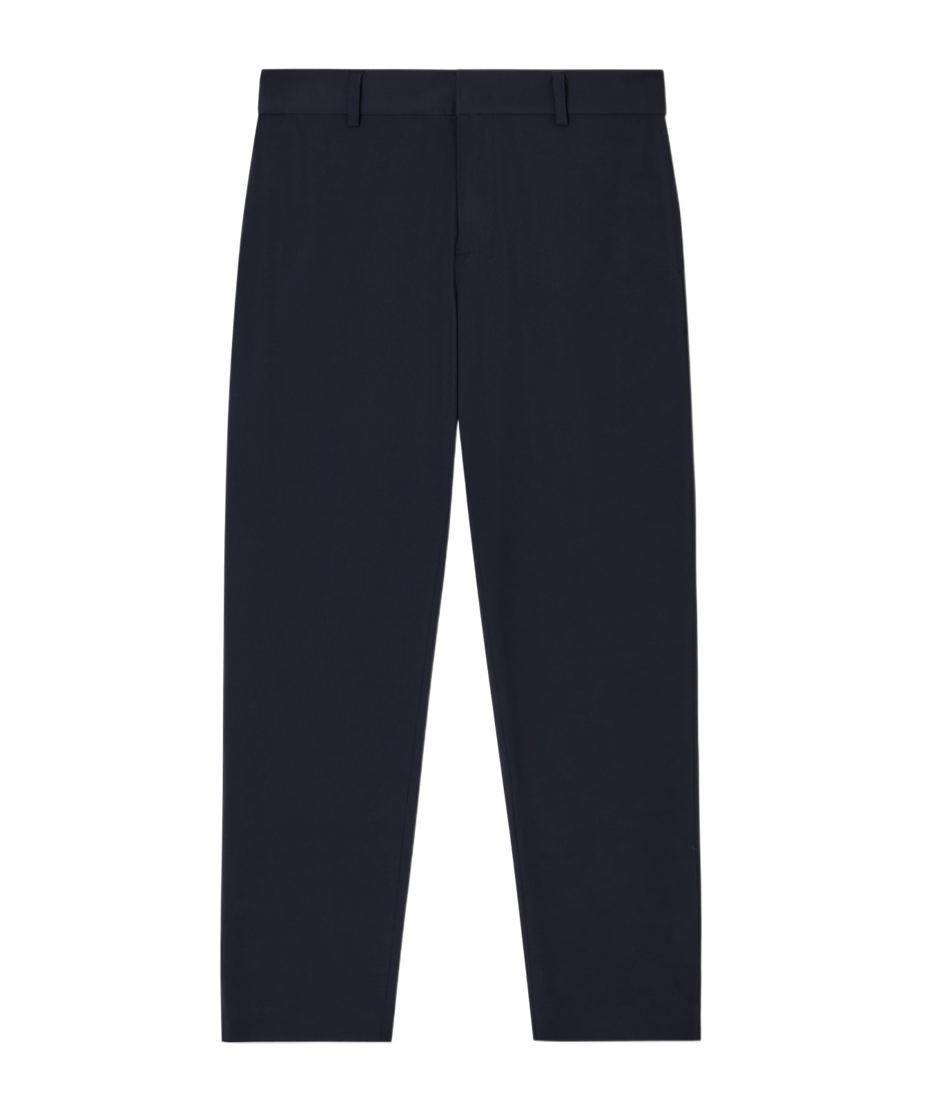 Emporio Armani Tailored Wool Trousers Featuring Adjustable Elements In Blue
