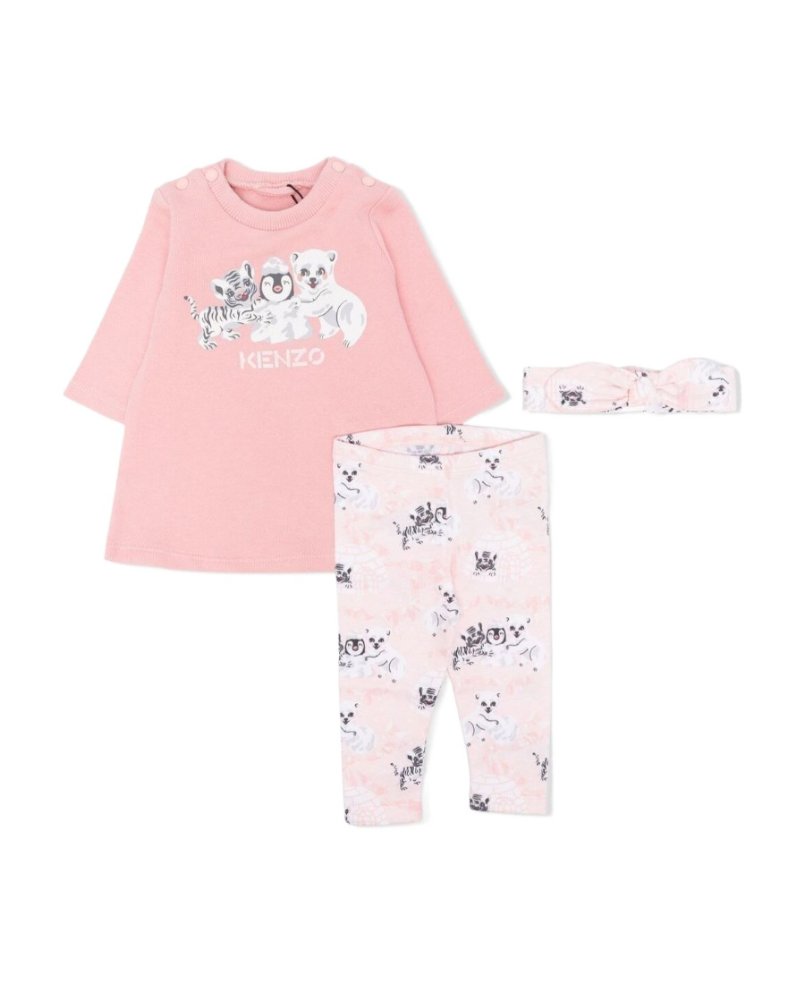 Kenzo Dress, Tights And Headband Suit In Pink