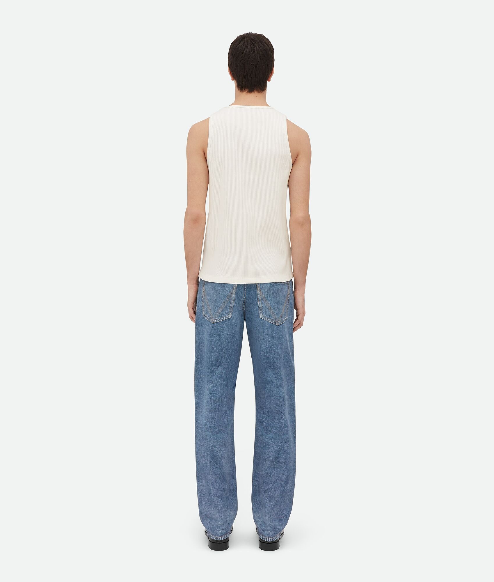 Bottega Veneta Rib Jersey Tank Top In White
