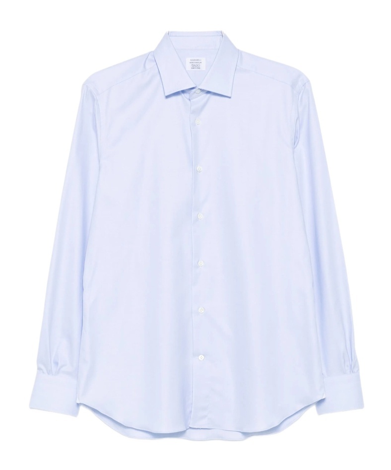 Mazzarelli Cotton Shirts In Blue