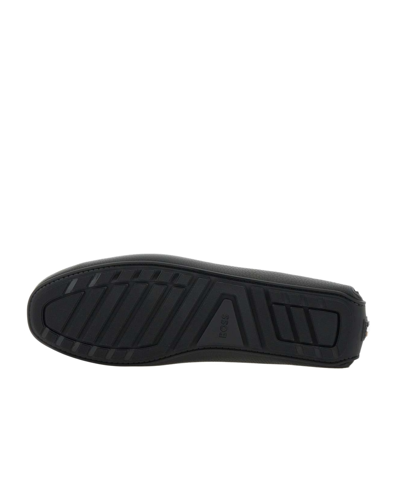 Hugo Boss Logo-embossed Boat Shoes In Black