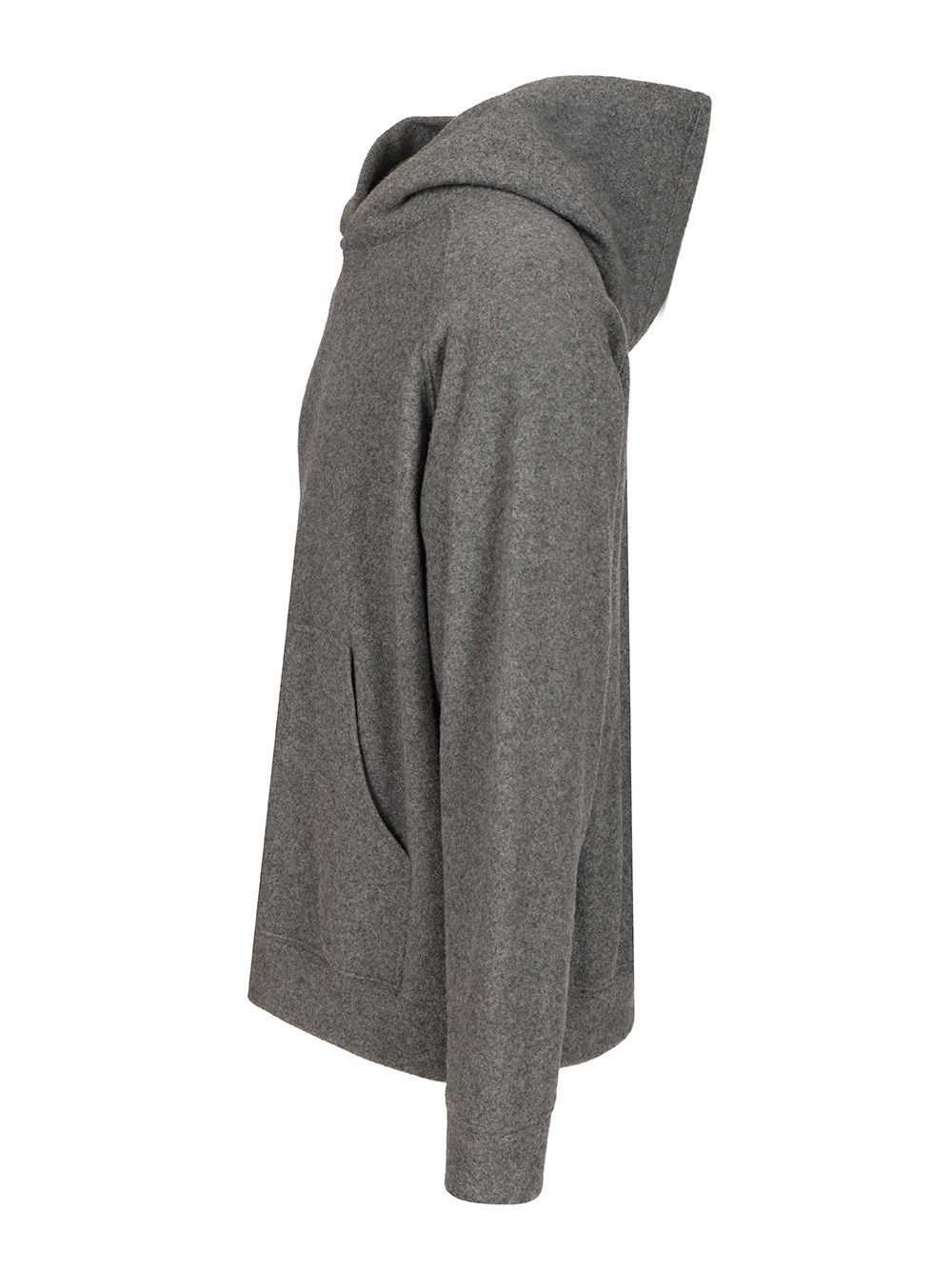 Giorgio Armani Hooded Knitted Sweatshirt In Gray