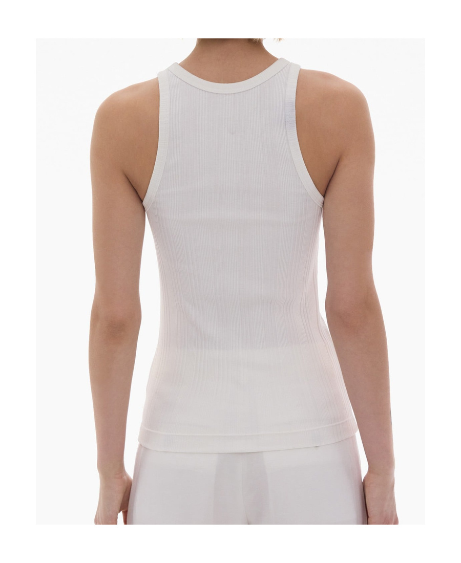 Helmut Lang Tank Top In Beige Cotton In White