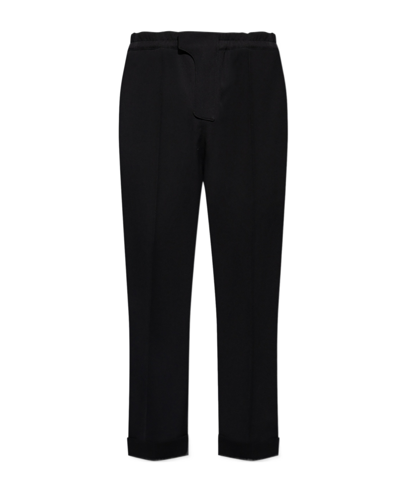 Balmain Navy Blue Twill Pant In Black