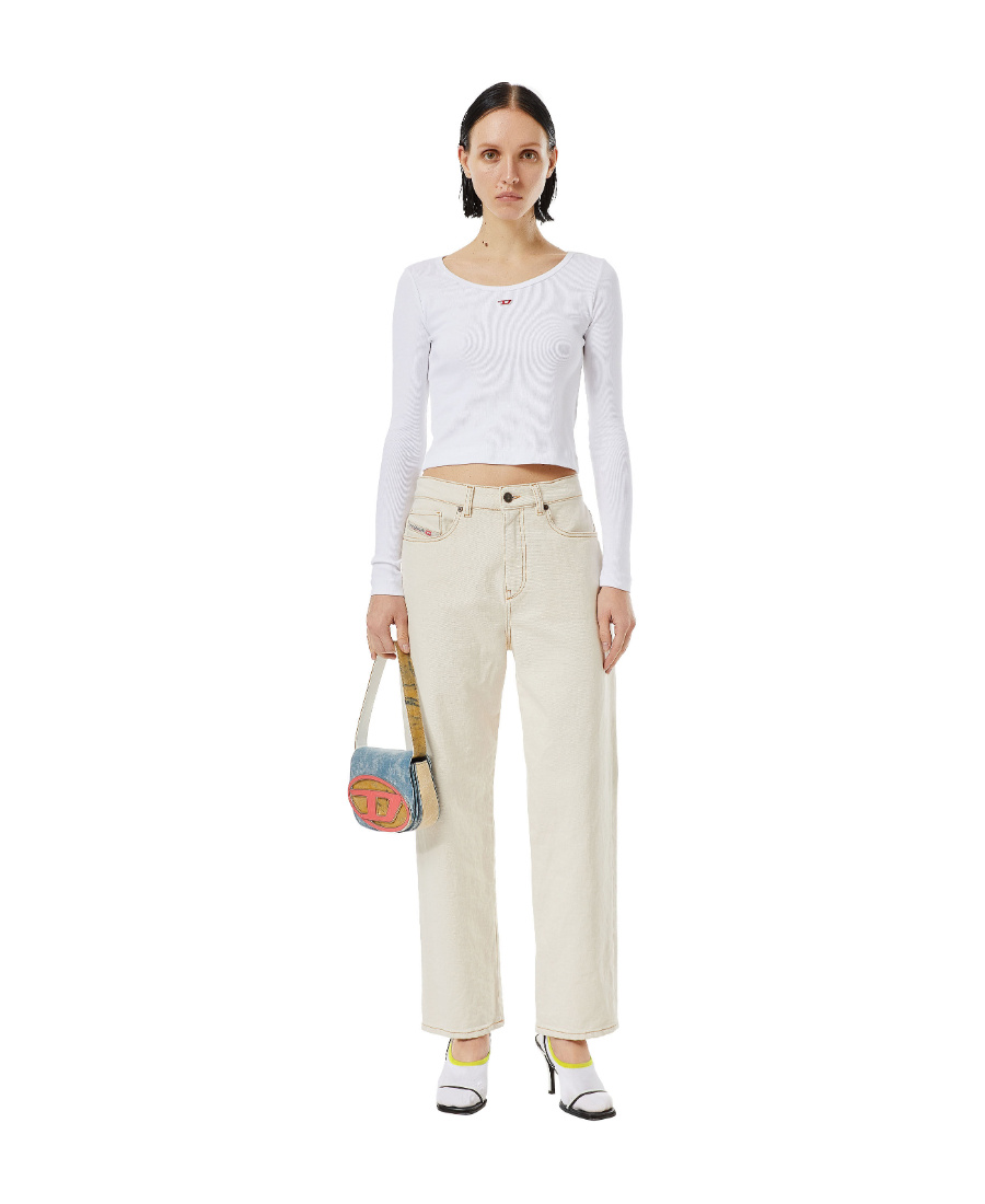 Shop Diesel 2000 Flared Jeans In White