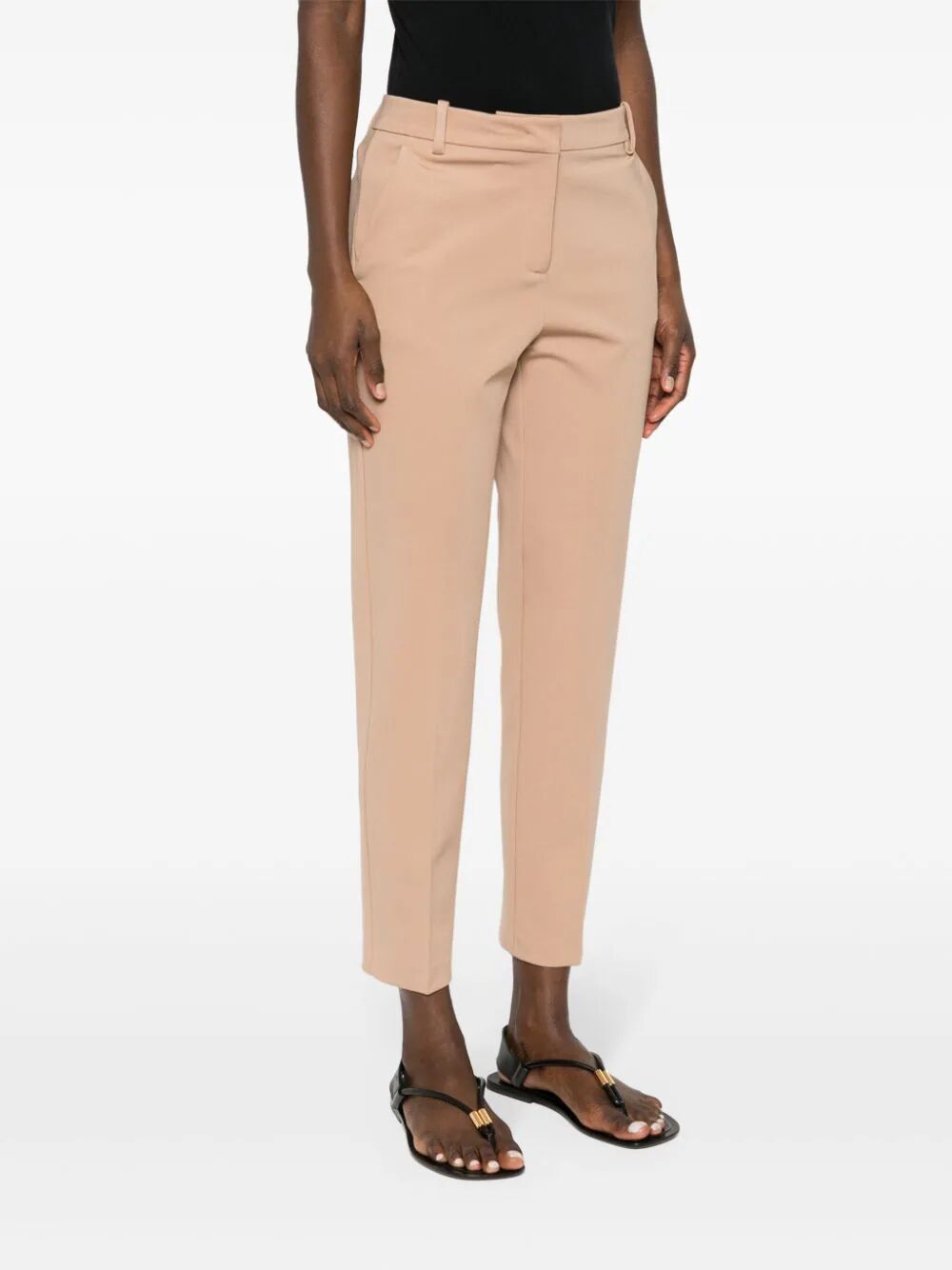 Pinko Stylish Trousers With Pockets And Loops In Nude