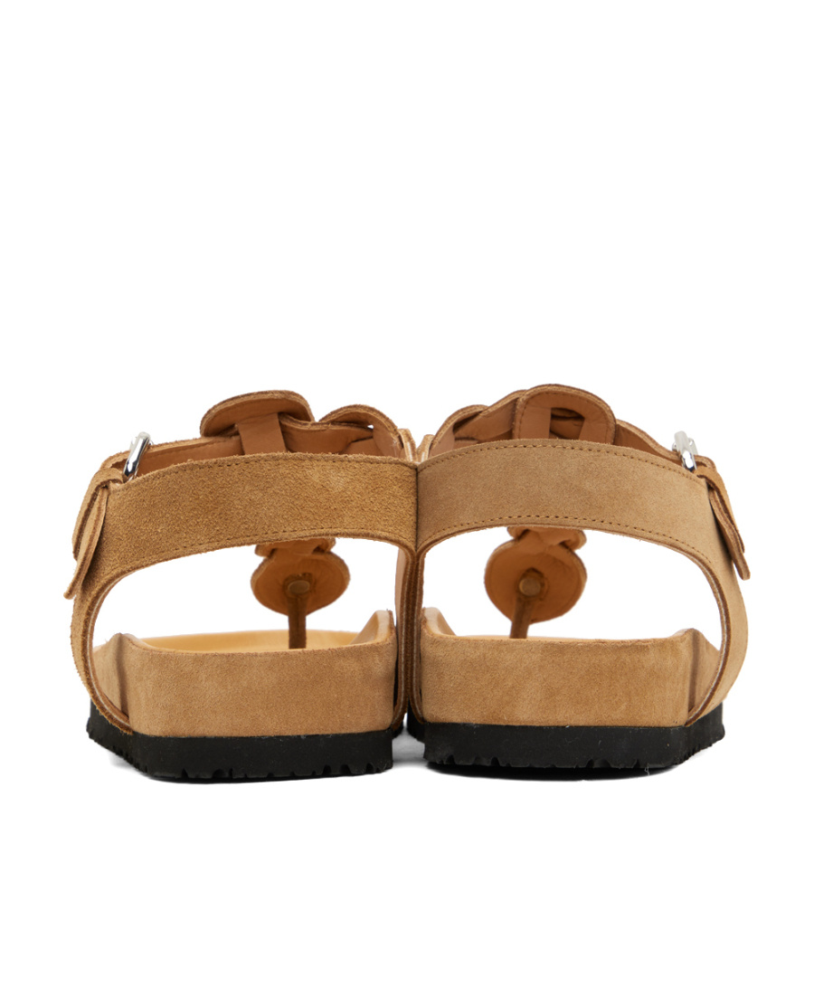 Isabel Marant Round Head Flat-soled Sandals In Brown