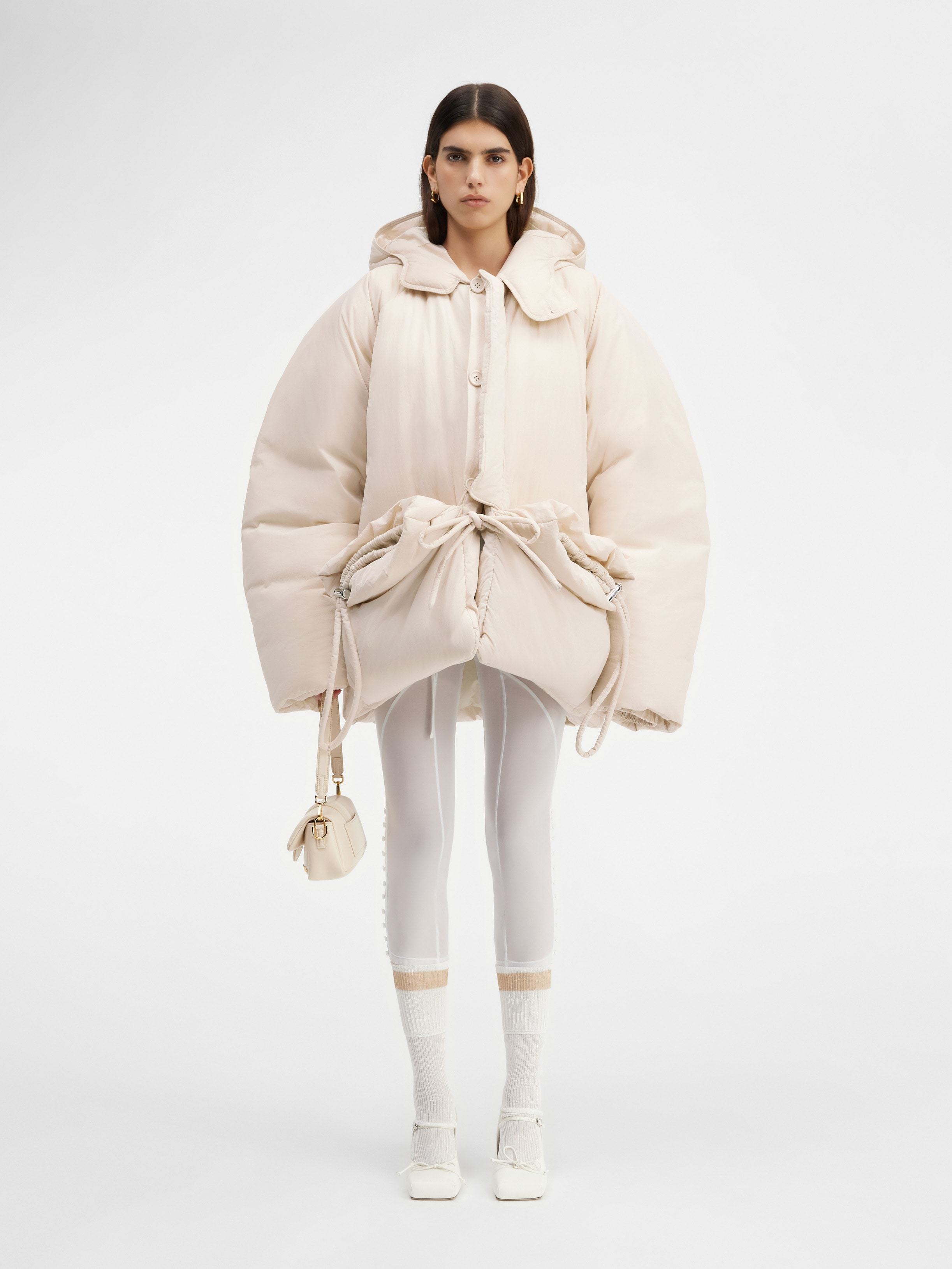 Jacquemus Hooded Cotton-padded Suit In White