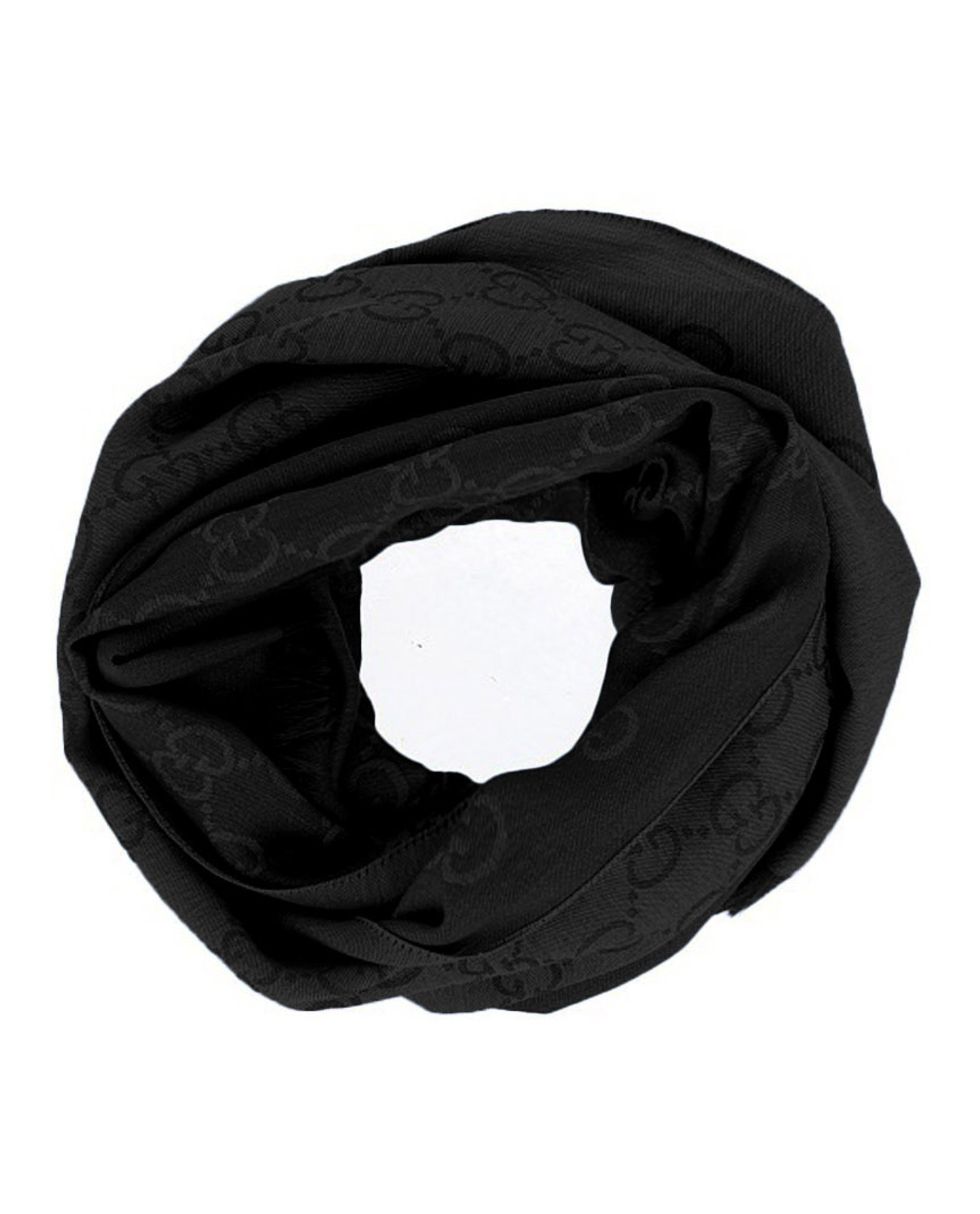 Gucci Unisex-adult Gg Logo Scarf 165904-3g646-1100 In Black