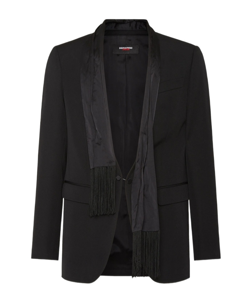 Dsquared2 Button-down Blazer In Black
