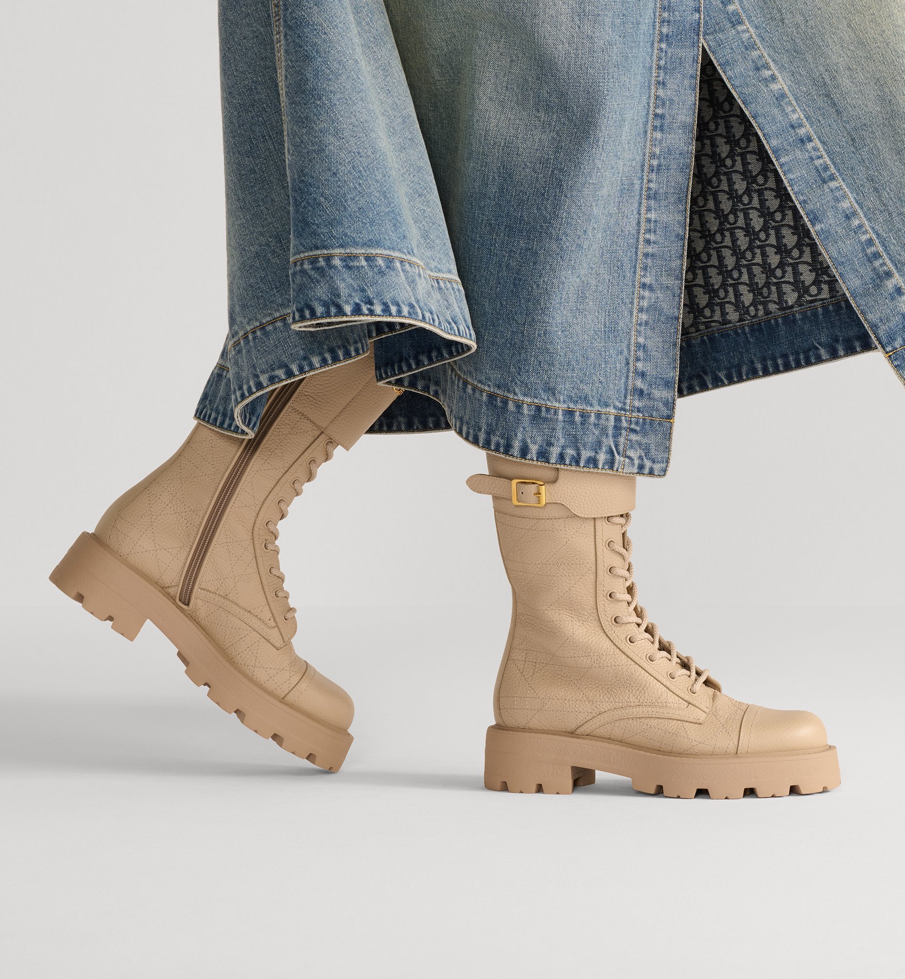 Dior D-trap Ankle Boots In Multi